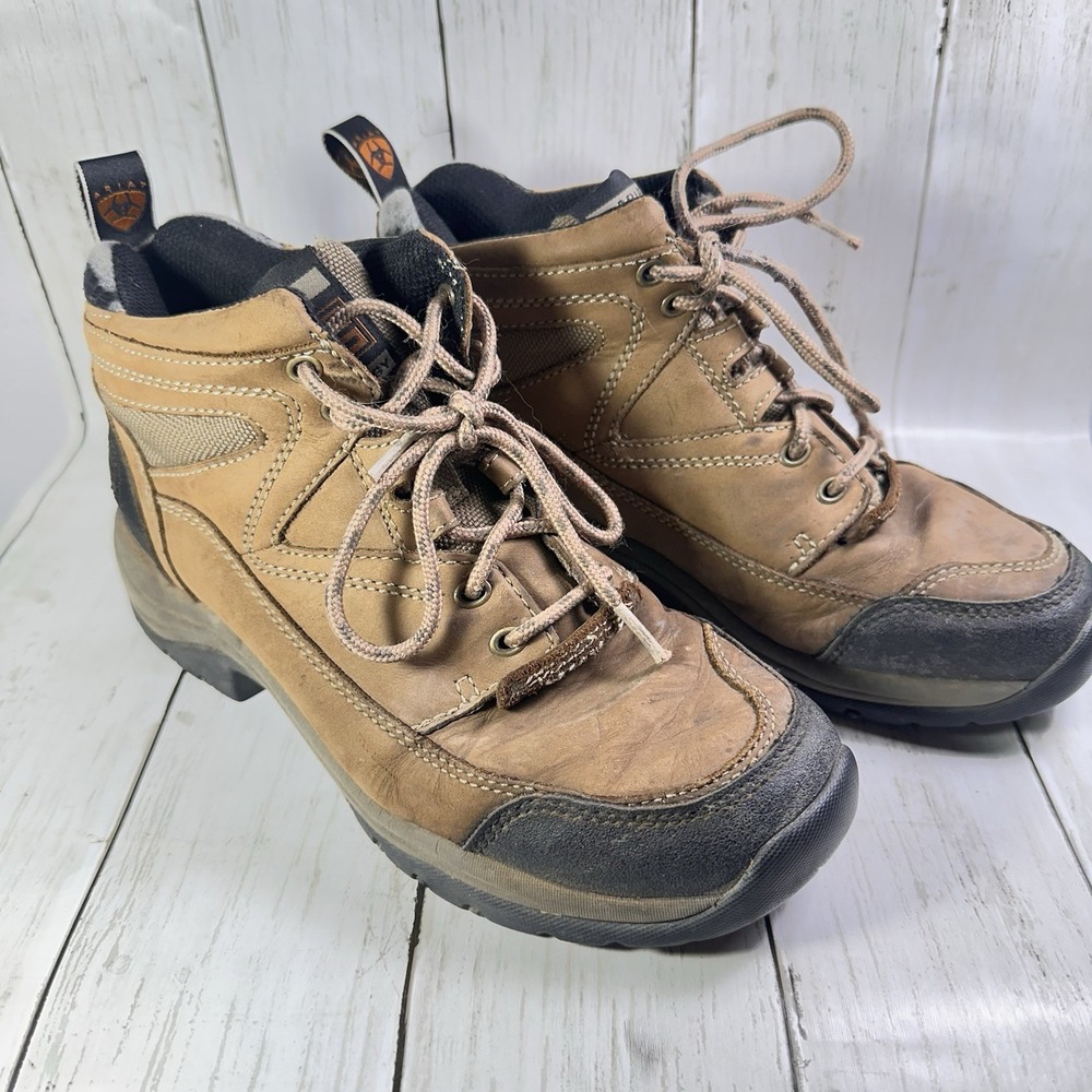 Ariat Women's 7.5B Style 70057 Brown Leather Lace Up‎ Hiking Trail Boots EU 38